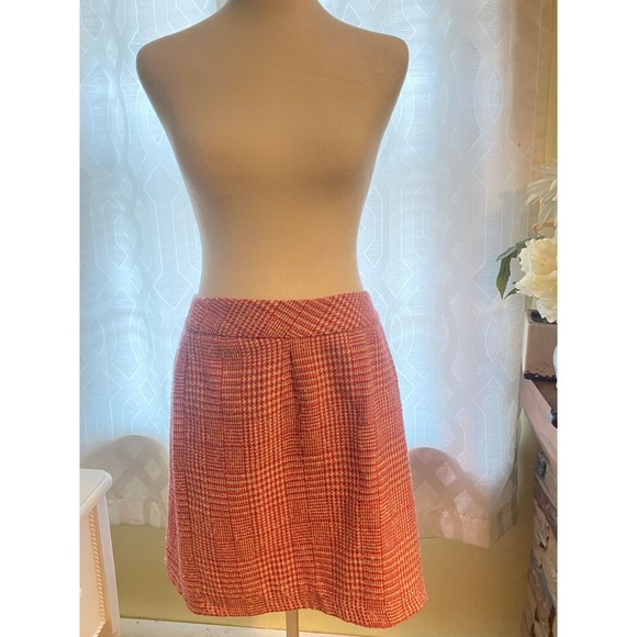 Chadwicks Plaid Skirt Wool Blend Lined Pink Size 12 80s 90s Y2k Clueless - Picture 1 of 7